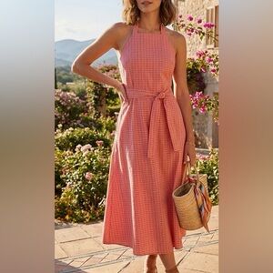 Espirit Vintage Plaid Halter Mini Dress